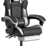 Gaming Stuhl, Ergonomischer Gaming-Stuhl Mit Fußstütze,