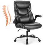 Chefsessel PU Leder Bürostuhl Ergonomisch, Schreibtischstuhl