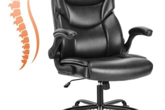 Chefsessel PU Leder Bürostuhl Ergonomisch, Schreibtischstuhl