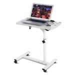 Höhenverstellbarer LaptopSchreibtisch mit Rollen, Weiß, 6288