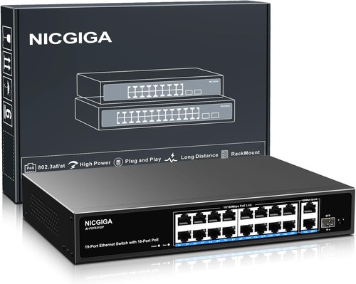 16 Port PoE Switch 250W 2