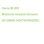 Hama Bt-900 Bluetooth-headset Schwarz 00139940