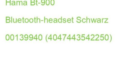 Hama Bt-900 Bluetooth-headset Schwarz 00139940