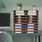Briefablage Holz Schubladenbox Schreibtisch-Organizer Dokumentenablage 51.8*49CM