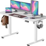 Elektrisch Höhenverstellbarer Schreibtisch 160x60cm, Anti-Kollision Technologie