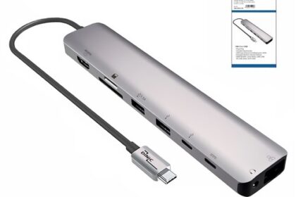 DINIC USB-C 9-in-1-Dockingstation: HDMI 4K/60Hz, 3,5mm