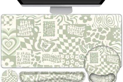 Große Schreibtischunterlage Mauspad Handgelenkauflage Set