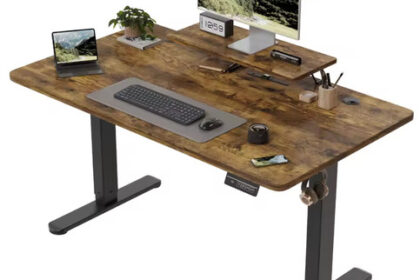 Devoko Elektrisch Höhenverstellbarer Schreibtisch 120x60 Monitorständer
