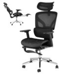 Bürostuhl Ergonomie Lendenstütze 90°–135° verstellbar Armlehnen