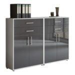 Aktenschrank TABOR 17 Büroschrank Metallgriffe Büromöbel