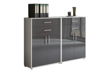 Aktenschrank TABOR 17 Büroschrank Metallgriffe Büromöbel