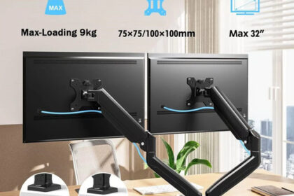 Dual Monitorhalterung verstellbar schwenkbar neigbar drehbar