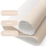 YSAGi Schreibtischunterlage, Mauspad mit Leder und Rutchfeste Wildleder, Multifunktionales Office Mousepad Laptop Schreibunte