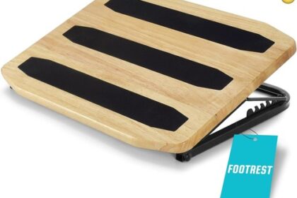 Verstellbare Fußstütze Schreibtisch Holz- Ergonomische Fußbank