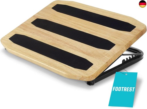 Verstellbare Fußstütze Schreibtisch Holz- Ergonomische Fußbank