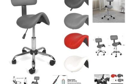 Höhenverstellbarer Sattelhocker mit Rückenlehne | Ergonomie