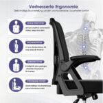 Ergonomischer Bürostuhl mit verstellbarer Lendenstütze und