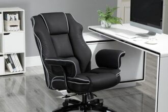 Ergonomischer Bürostuhl mit Wippfunktion Drehstuhl höhenverstellbar