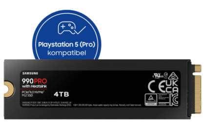 Samsung 990 PRO Heatsink NVMe™ M.2 SSD - 4 TB Schwarz