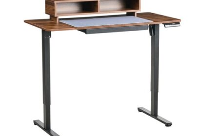 Schreibtisch braun / schwarz 120 x