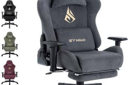 Verstellbarer Bürostuhl, Atmungsaktiv, Ergonomisch, Kunstfell, Gaming,