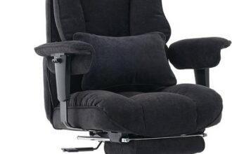 Bürostuhl Ergonomisch Stoffstuhl Höhenverstellbar mit Fußstütze