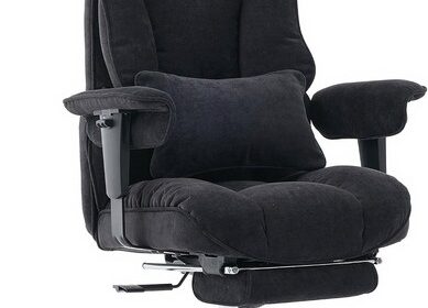 Bürostuhl Ergonomisch Stoffstuhl Höhenverstellbar mit Fußstütze