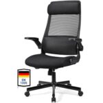 Bürostuhl Ergonomisch Mesh Schwarz verstellbar Lumbalstütze
