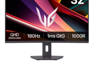 LG 32G600A-B Gaming Monitor QHD, 180Hz,