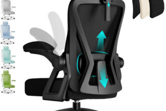 Bürostuhl,Bürostuhl Ergonomisch Mit Verstellbarer Kopfstütze,Armlehnen Und