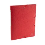 10 Exacompta Archivboxen "Scotten" aus Colorspan, 600 g/m², DIN A4, rot, RB 25 mm