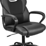 Bürostuhl Ergonomisch Gamingstuhl Höhenverstellbar PU Leder