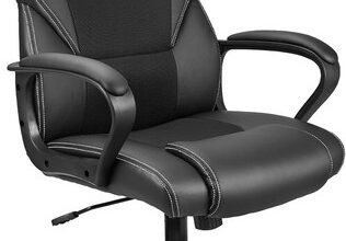 Bürostuhl Ergonomisch Gamingstuhl Höhenverstellbar PU Leder