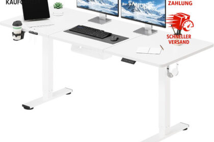 Höhenverstellbarer Schreibtisch 160x60 cm Elektrisch Steh-Sitz