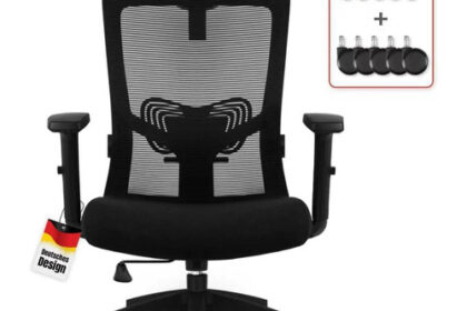 Bürostuhl Ergonomisch Drehstuhl mit Verstellbarer Kopfstütze