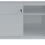 BISLEY Rollcontainer "Caddy Note™" Schubladen und Ziehgriff links, silber