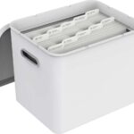 rotho Archivbox "MY PAPER" aus Recyclingkunststoff, mit 10 Mappen, weiß