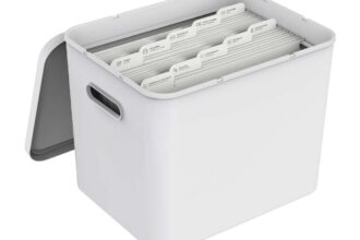rotho Archivbox "MY PAPER" aus Recyclingkunststoff, mit 10 Mappen, weiß