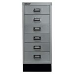 BISLEY Schubladenschrank "MultiDrawer" DIN A4 mit 6 Schubladen silber