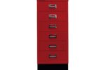 BISLEY Schubladenschrank "MultiDrawer" DIN A4 mit 6 Schubladen kardinalrot
