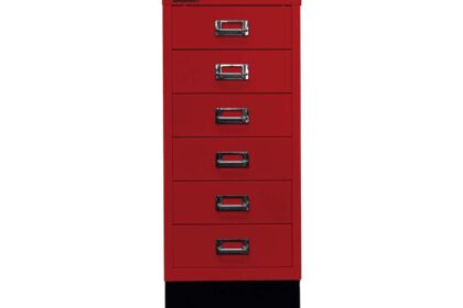 BISLEY Schubladenschrank "MultiDrawer" DIN A4 mit 6 Schubladen kardinalrot