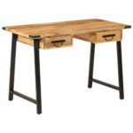 Schreibtisch Massivholz Mango Eisen 105x55x70 cm