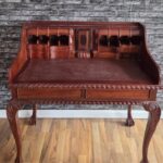 Schreibtisch Bürotisch Sekretär Chippendale Massivholz Rolltop