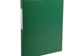 10 Exacompta Ringbücher aus kaschiertem Karton, DIN A4, 2 Ringe, RB 40 mm, grün