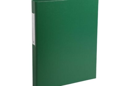 10 Exacompta Ringbücher aus kaschiertem Karton, DIN A4, 2 Ringe, RB 40 mm, grün