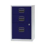 Bisley Home Container, 1 HR + 2 Schübe grau/blau