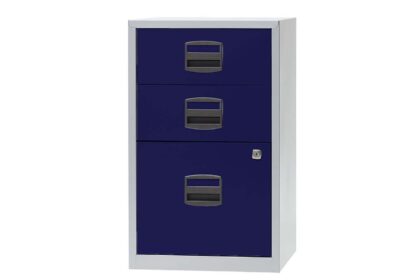 Bisley Home Container, 1 HR + 2 Schübe grau/blau